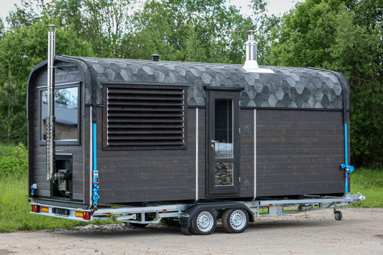 Rectangular sauna 6M + hot tub