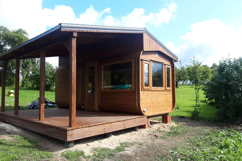 Barrelsauna with terrace 6,00m Timberart image 10