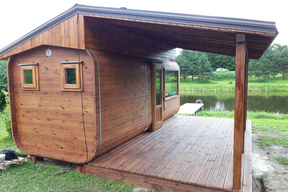 Barrelsauna with terrace 6,00m Timberart image 10