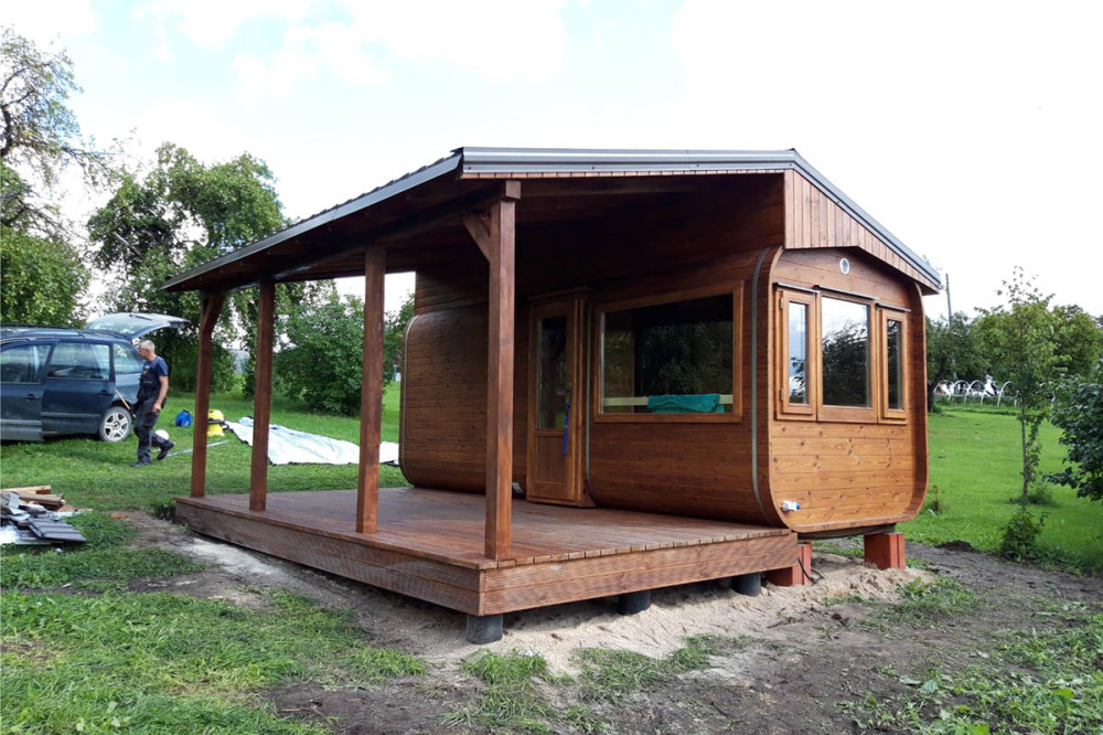 Barrelsauna with terrace 6,00m Timberart image 10